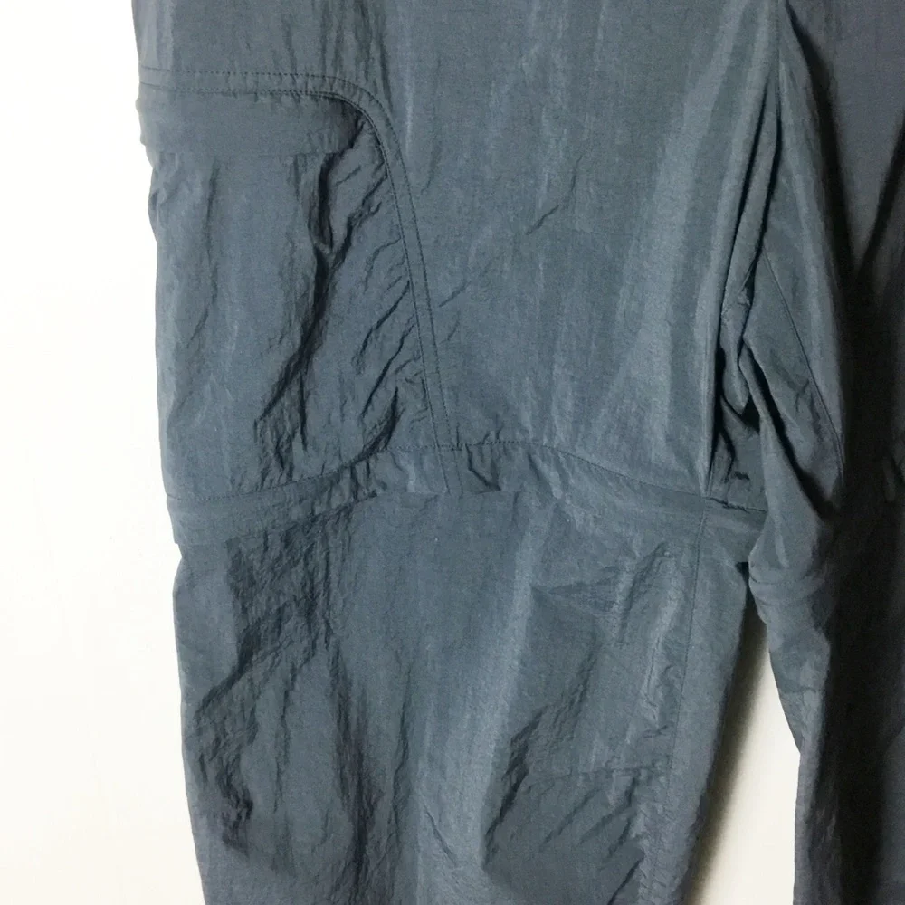 REI Men's Cargo Convertible Pants Belted Nylon Hiking Trail Gray Size L Gray